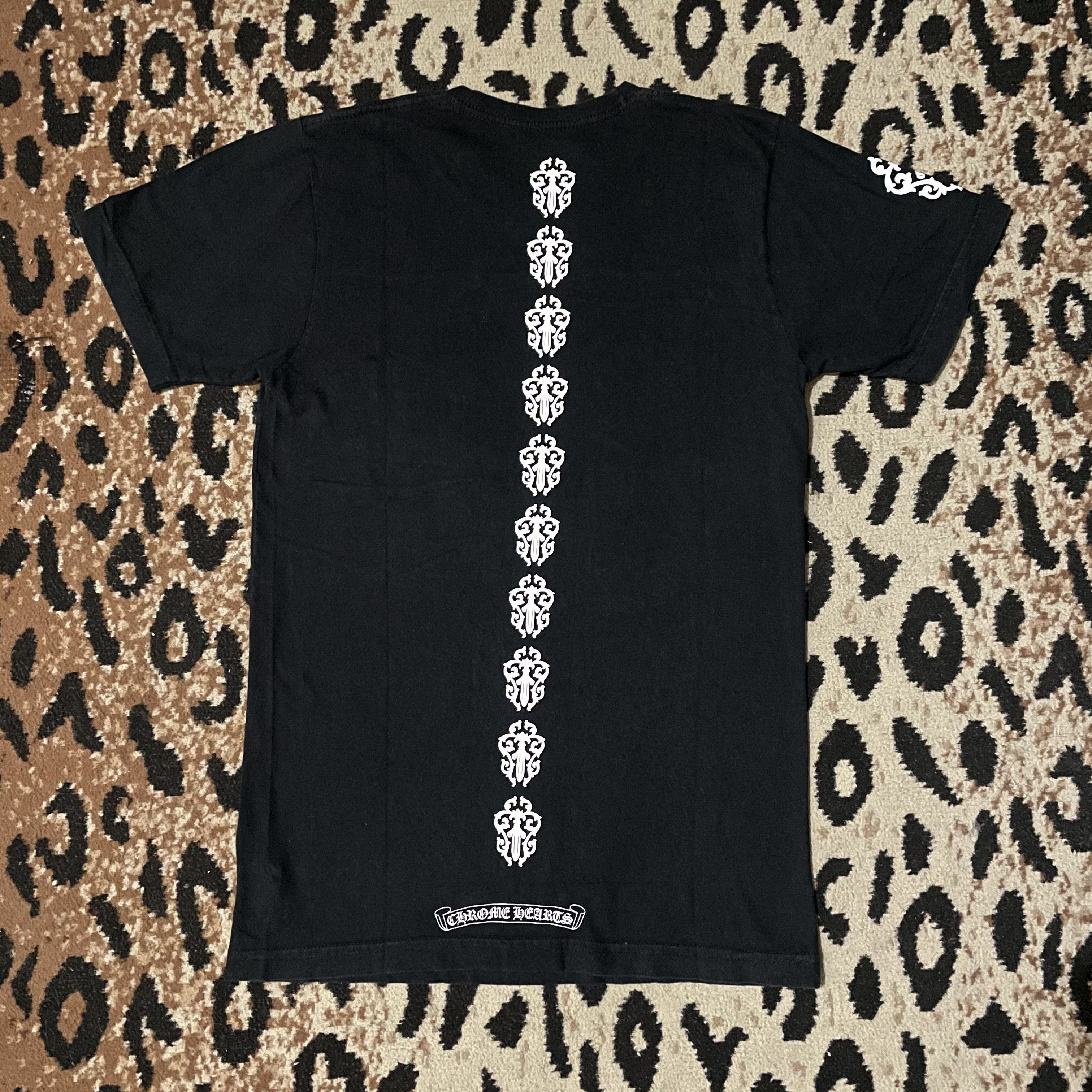 Pre-owned Chrome Hearts Dagger Tee In Black