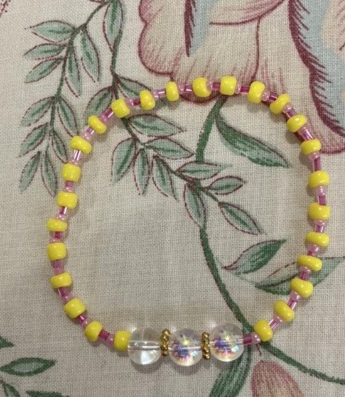 Jewelry Yellow and pink bracelet Size ONE SIZE - 1 Thumbnail
