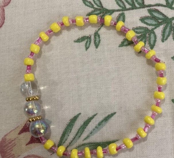 Jewelry Yellow and pink bracelet Size ONE SIZE - 2 Thumbnail