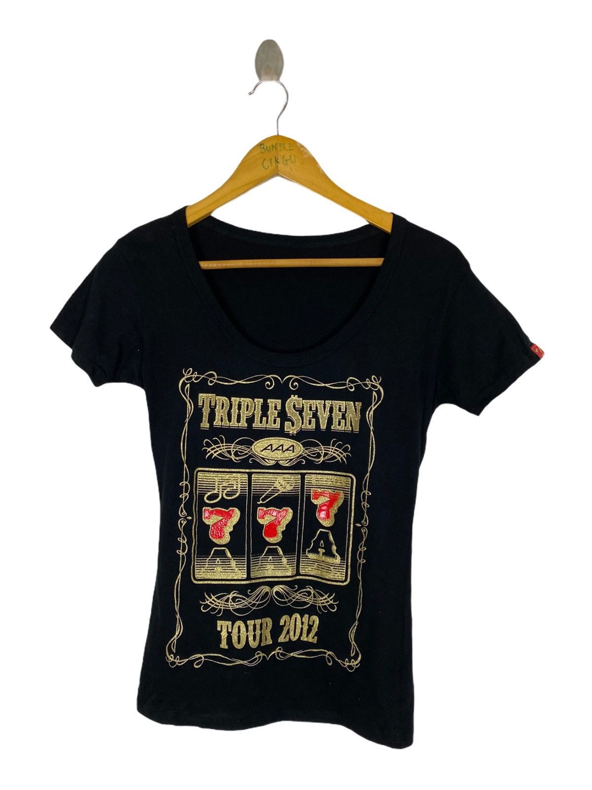 Band Tees TRIPLE SEVEN BAND TOUR 2012 T-SHIRT GK152 Size US XS / EU 42 / 0 - 1 Thumbnail