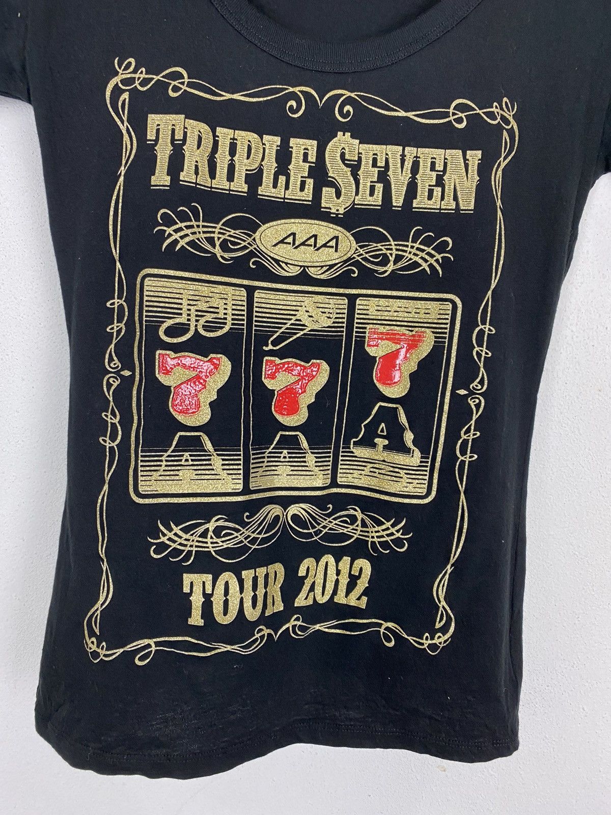Band Tees TRIPLE SEVEN BAND TOUR 2012 T-SHIRT GK152 Size US XS / EU 42 / 0 - 3 Thumbnail