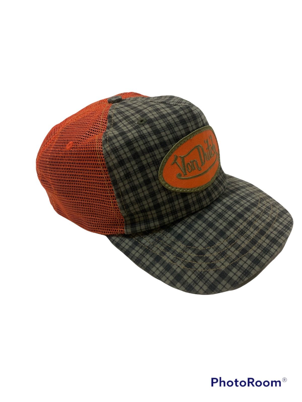 Vintage × Von Dutch VTG VON DUTCH FLANNEL ORANGE TRUCKER MADE IN USA Size ONE SIZE - 3 Thumbnail