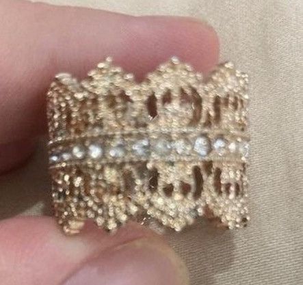 Jewelry Rose gold coloured lacy looking ring Size ONE SIZE - 1 Preview