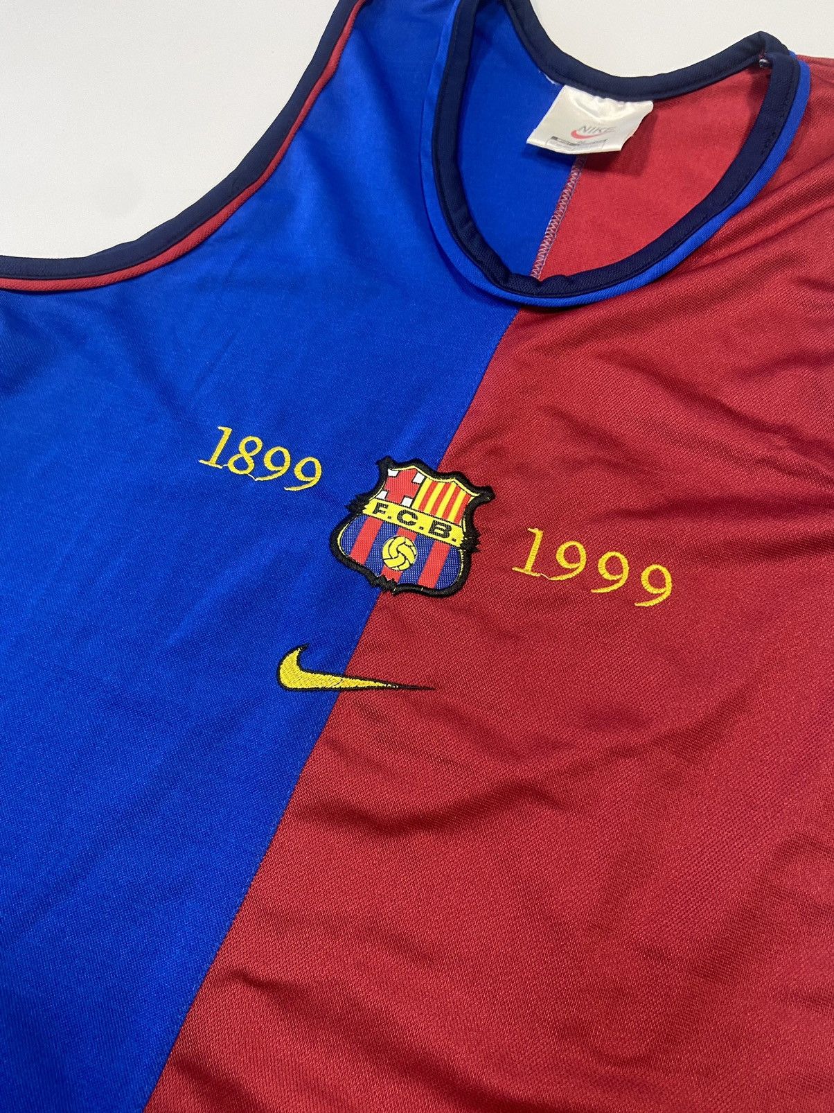 Nike × Vintage Vintage Nike soccer jersey F.C.Barcelona 90s Streetwear fan Size US L / EU 52-54 / 3 - 3 Thumbnail