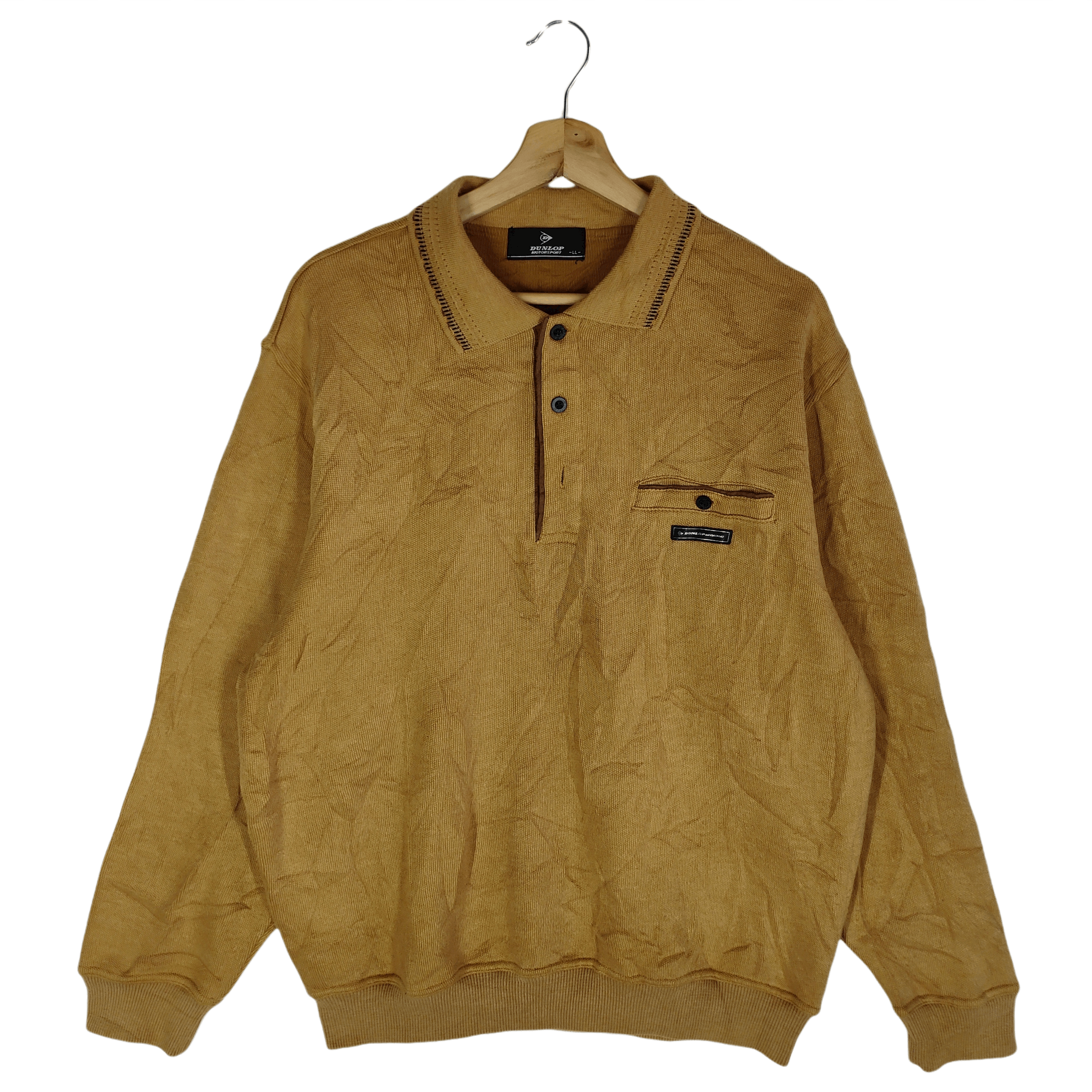 image of Dunlop Motorsport Sweaters in Khaki, Men's (Size XL)