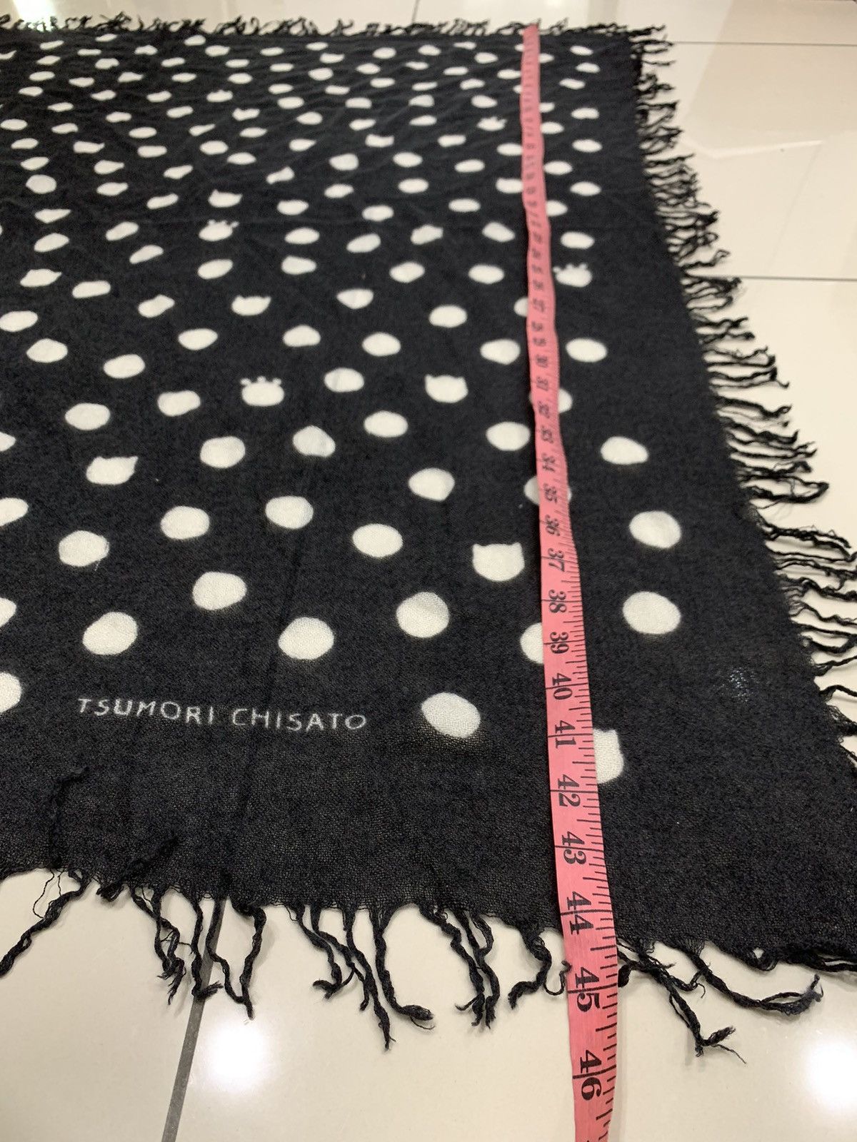 Issey Miyake TSUMORI CHISATO BY ISSEY MIYAKE POLKADOTS CASHMERE SCARF Size ONE SIZE - 2 Thumbnail