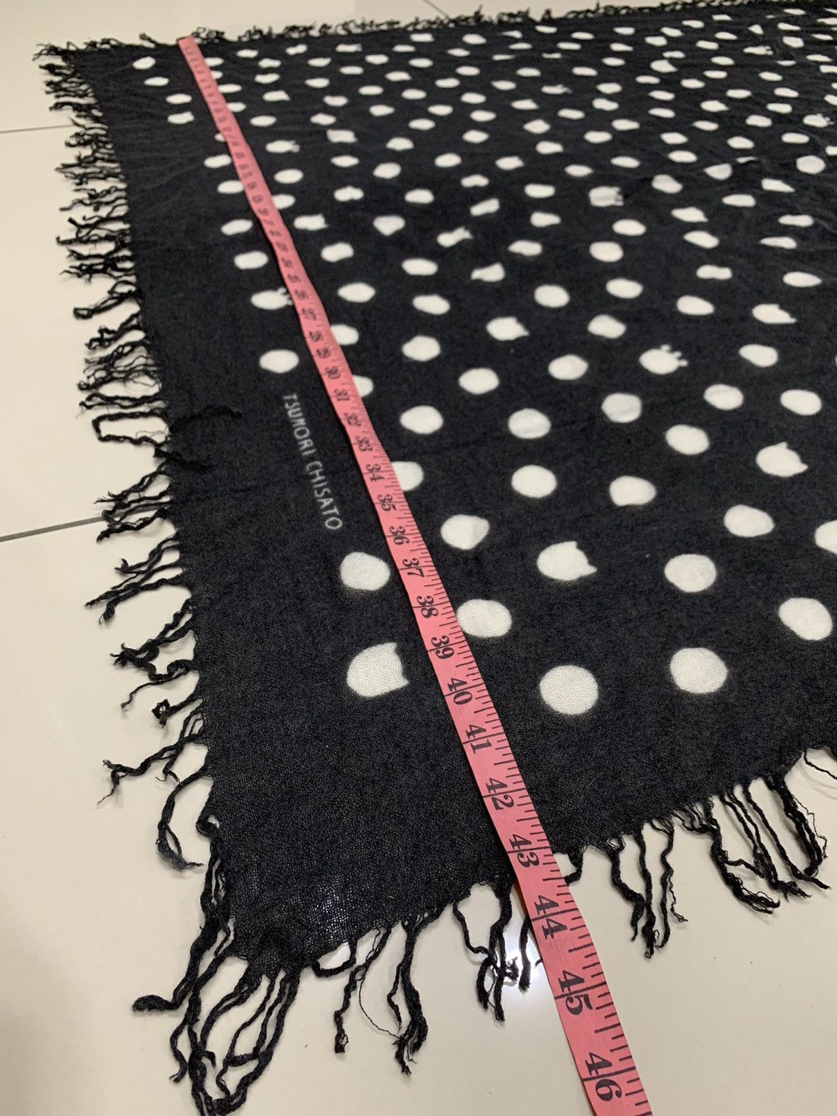 Issey Miyake TSUMORI CHISATO BY ISSEY MIYAKE POLKADOTS CASHMERE SCARF Size ONE SIZE - 3 Thumbnail