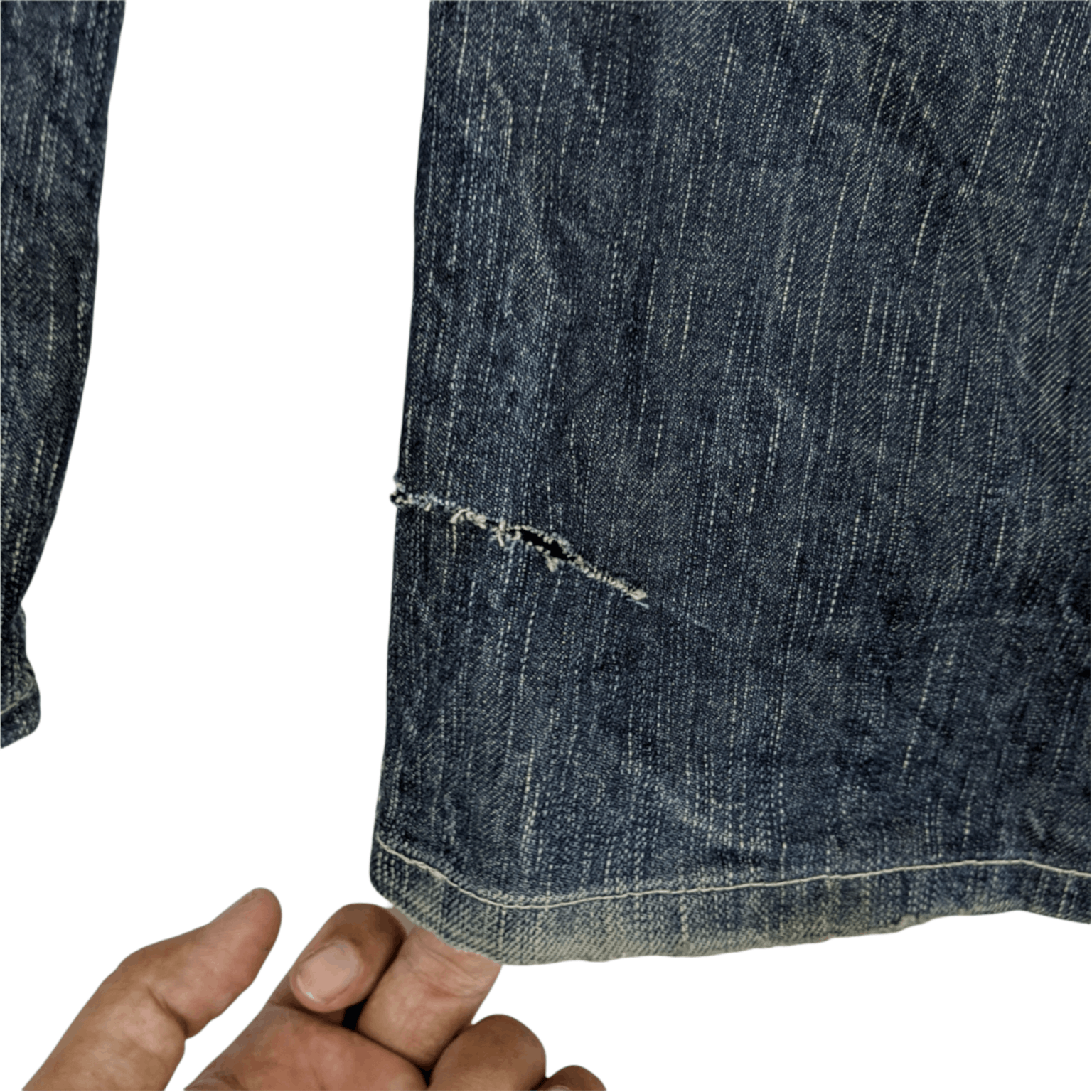 Edwin 90's EDWIN 503 Japan Denim Distressed Jeans Pant Acid Wash Size US 35 - 13 Thumbnail