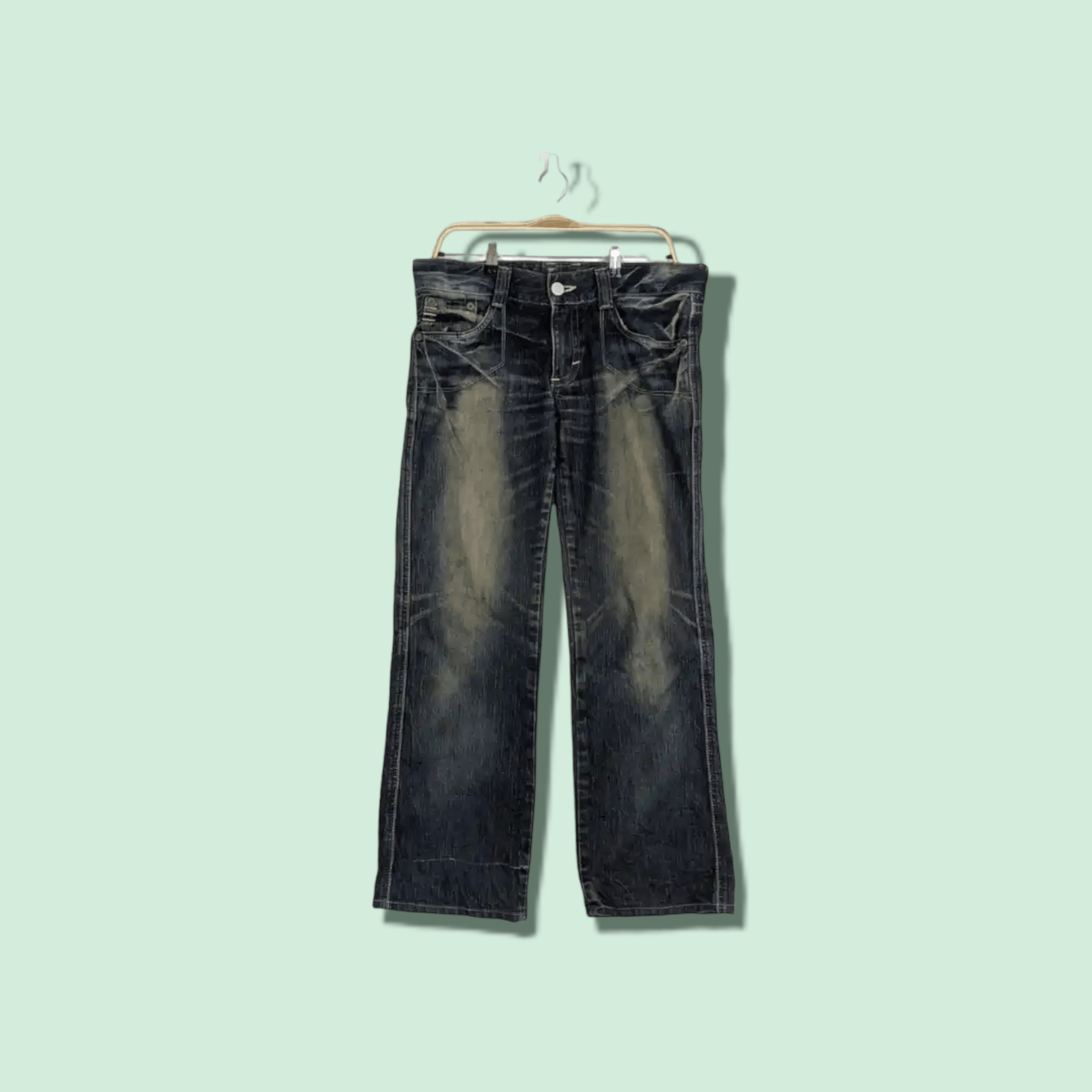 Edwin 90's EDWIN 503 Japan Denim Distressed Jeans Pant Acid Wash Size US 35 - 1 Thumbnail