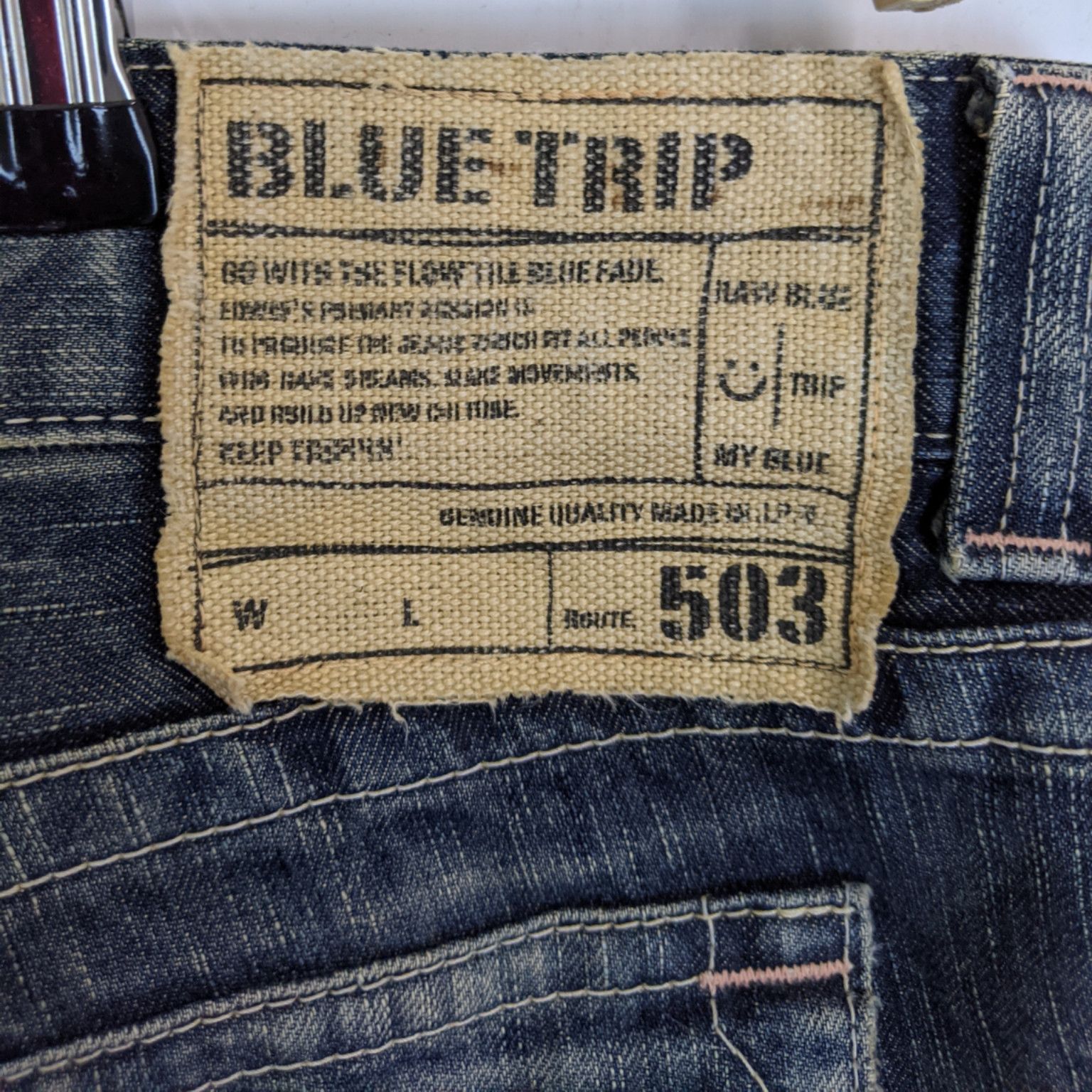 Edwin 90's EDWIN 503 Japan Denim Distressed Jeans Pant Acid Wash Size US 35 - 14 Thumbnail
