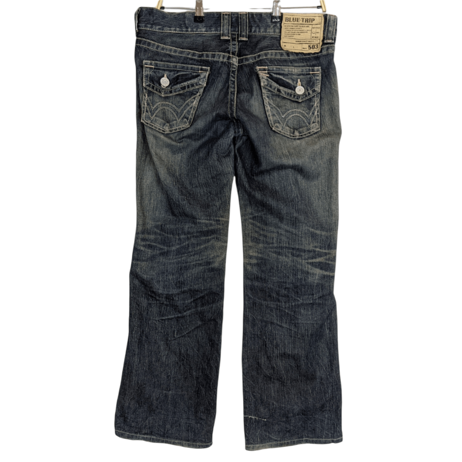 Edwin 90's EDWIN 503 Japan Denim Distressed Jeans Pant Acid Wash Size US 35 - 7 Thumbnail