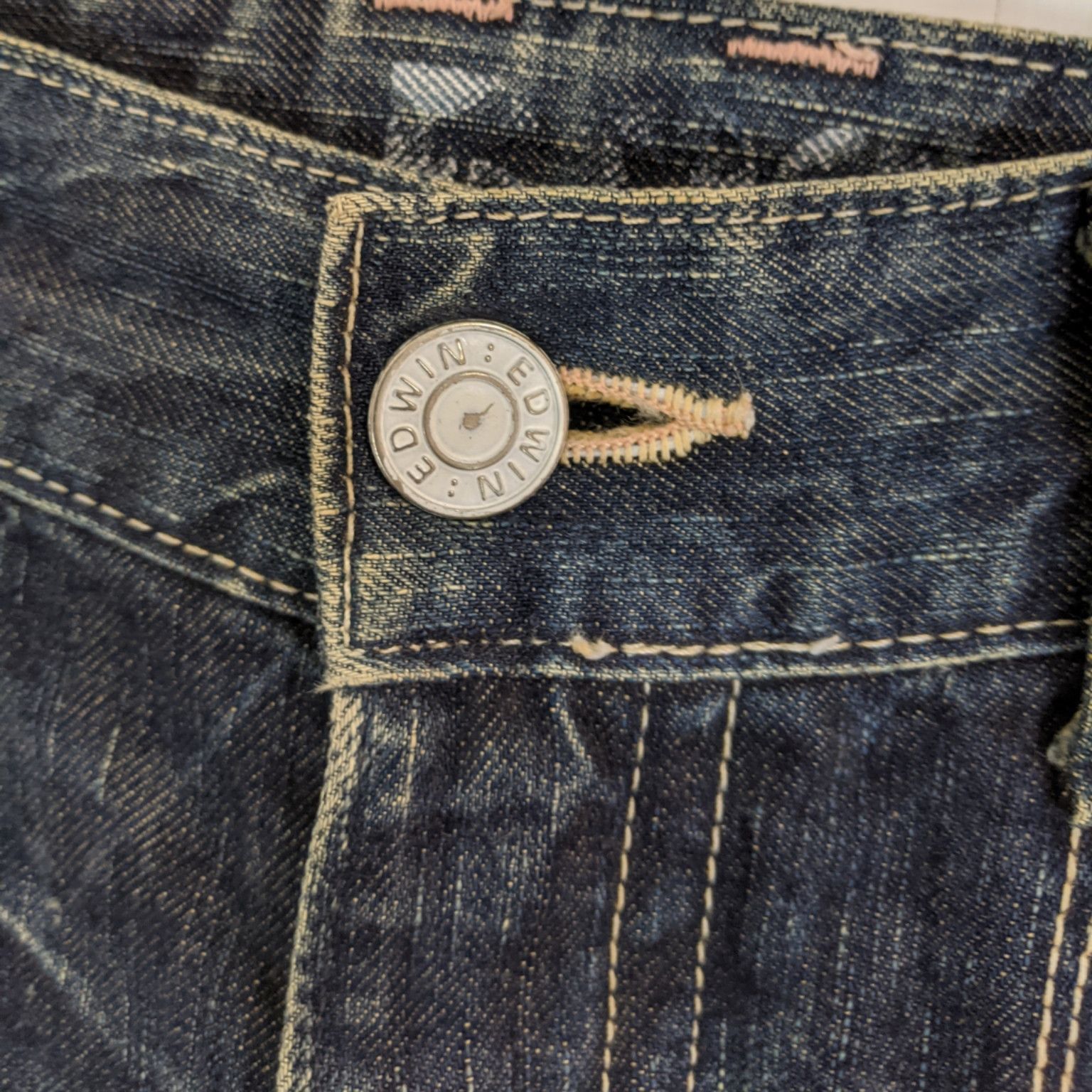 Edwin 90's EDWIN 503 Japan Denim Distressed Jeans Pant Acid Wash Size US 35 - 6 Thumbnail