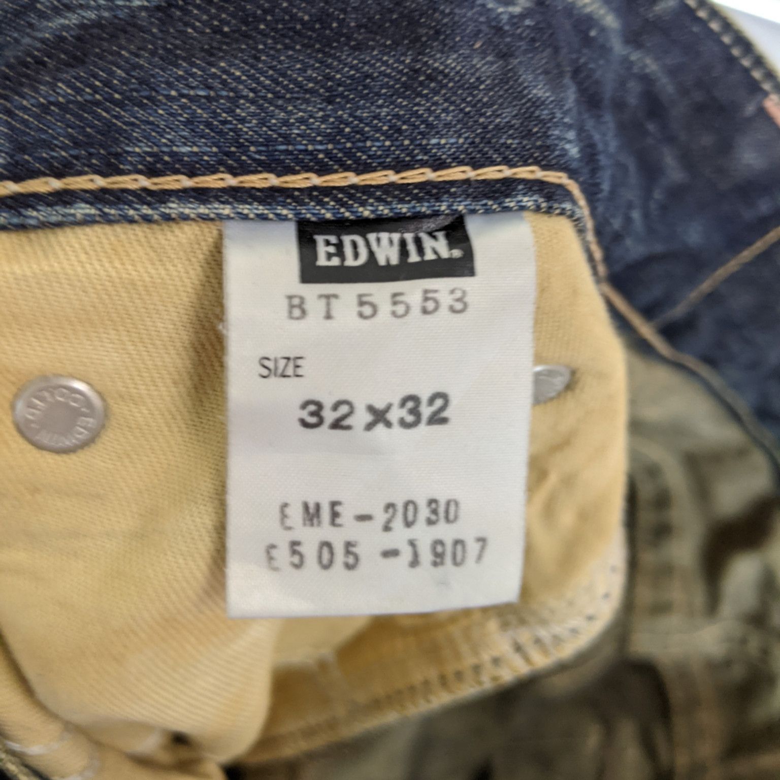Edwin 90's EDWIN 503 Japan Denim Distressed Jeans Pant Acid Wash Size US 35 - 15 Thumbnail