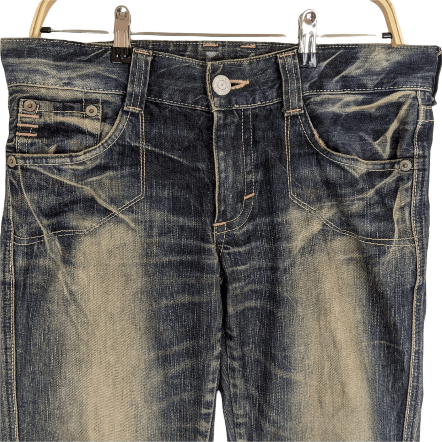 Edwin 90's EDWIN 503 Japan Denim Distressed Jeans Pant Acid Wash Size US 35 - 3 Thumbnail