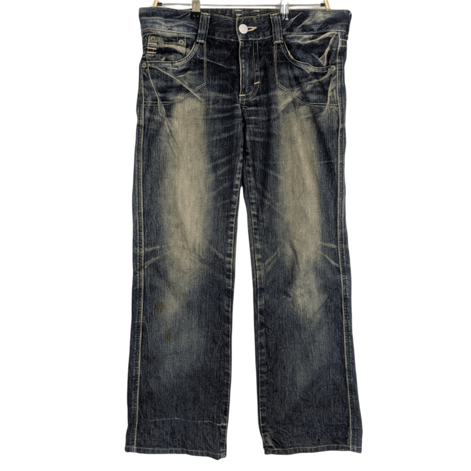 Edwin 90's EDWIN 503 Japan Denim Distressed Jeans Pant Acid Wash Size US 35 - 2 Thumbnail