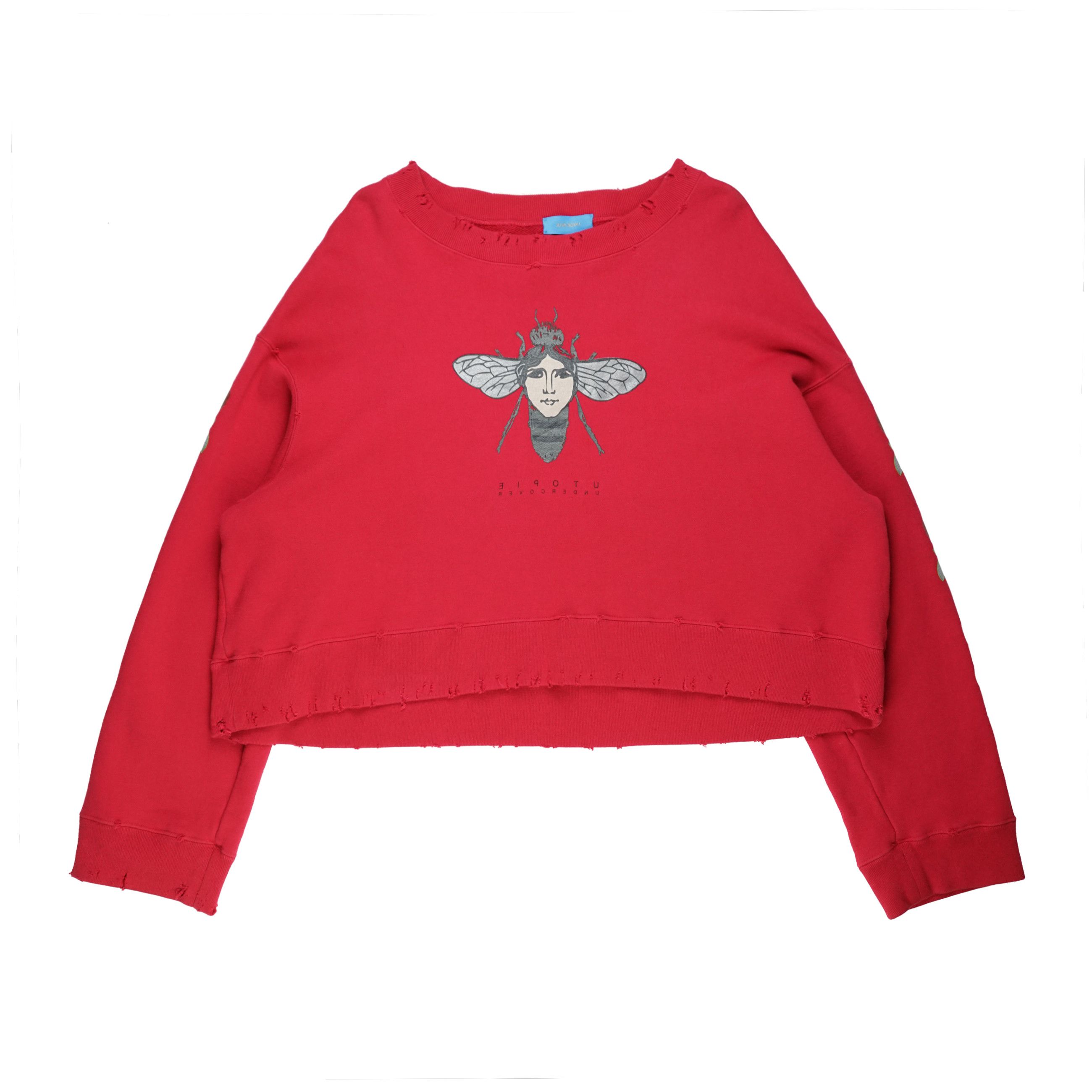 Undercover AW17 "Utopie" Insect Cropped Sweatshirt Size US M / EU 48-50 / 2 - 1 Thumbnail