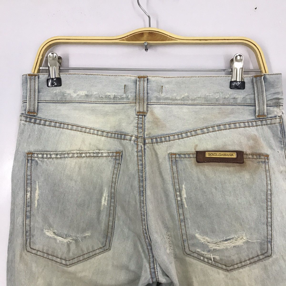 Dolce & Gabbana × Seditionaries D&G Dolce & Gabbana Ripped Distressed light wash pants Size US 32 / EU 48 - 9 Thumbnail