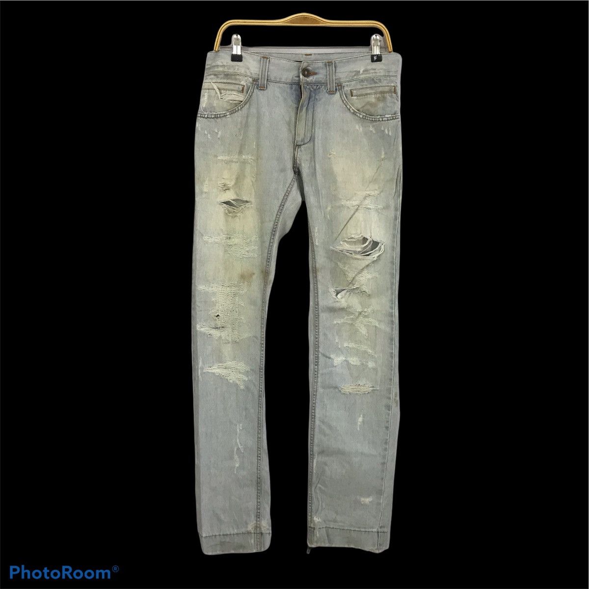 Dolce & Gabbana × Seditionaries D&G Dolce & Gabbana Ripped Distressed light wash pants Size US 32 / EU 48 - 1 Thumbnail