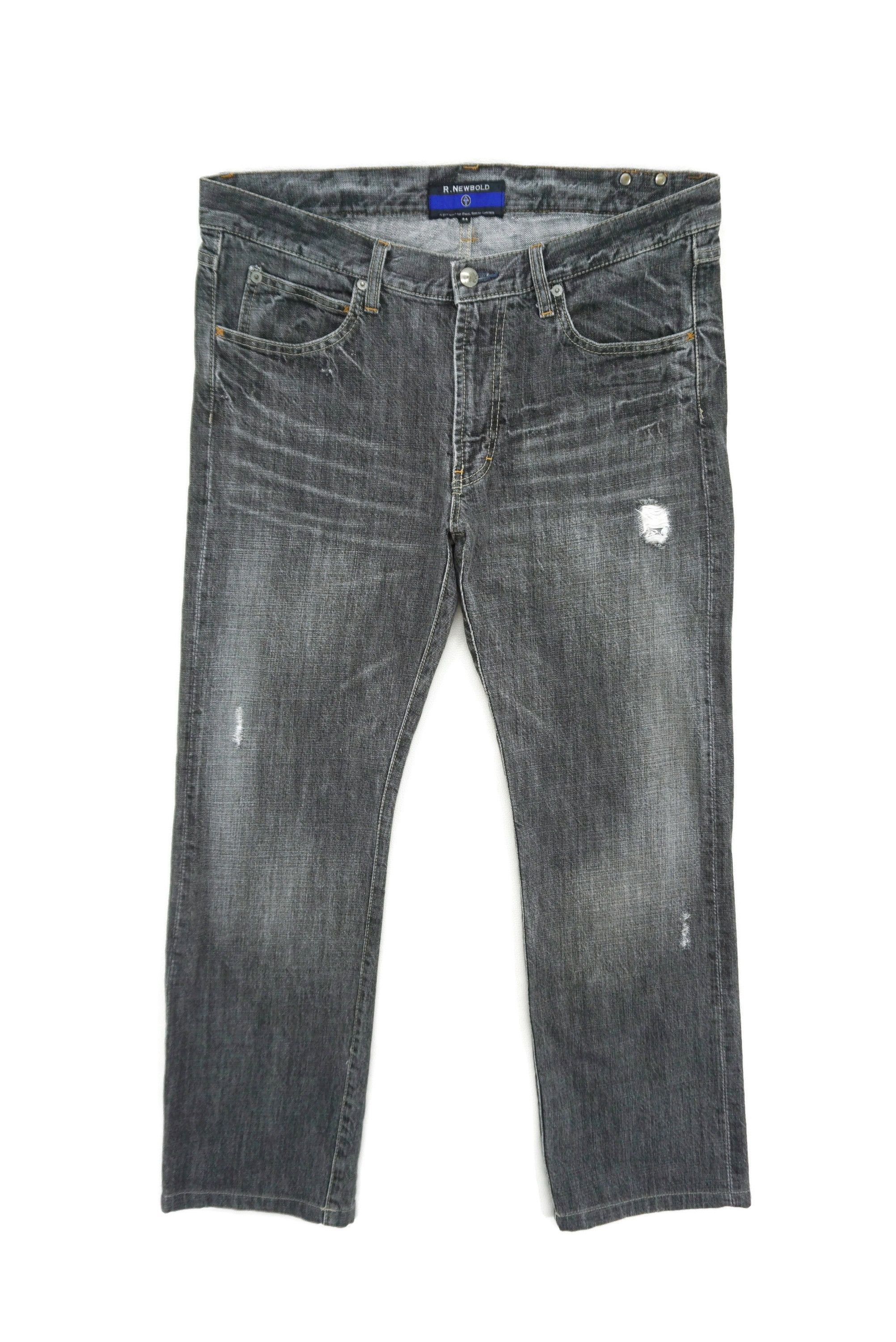 image of Distressed Denim x Paul Smith Straight Leg Tapered Jeans Distressed Jeans Regular Pants in Black (S