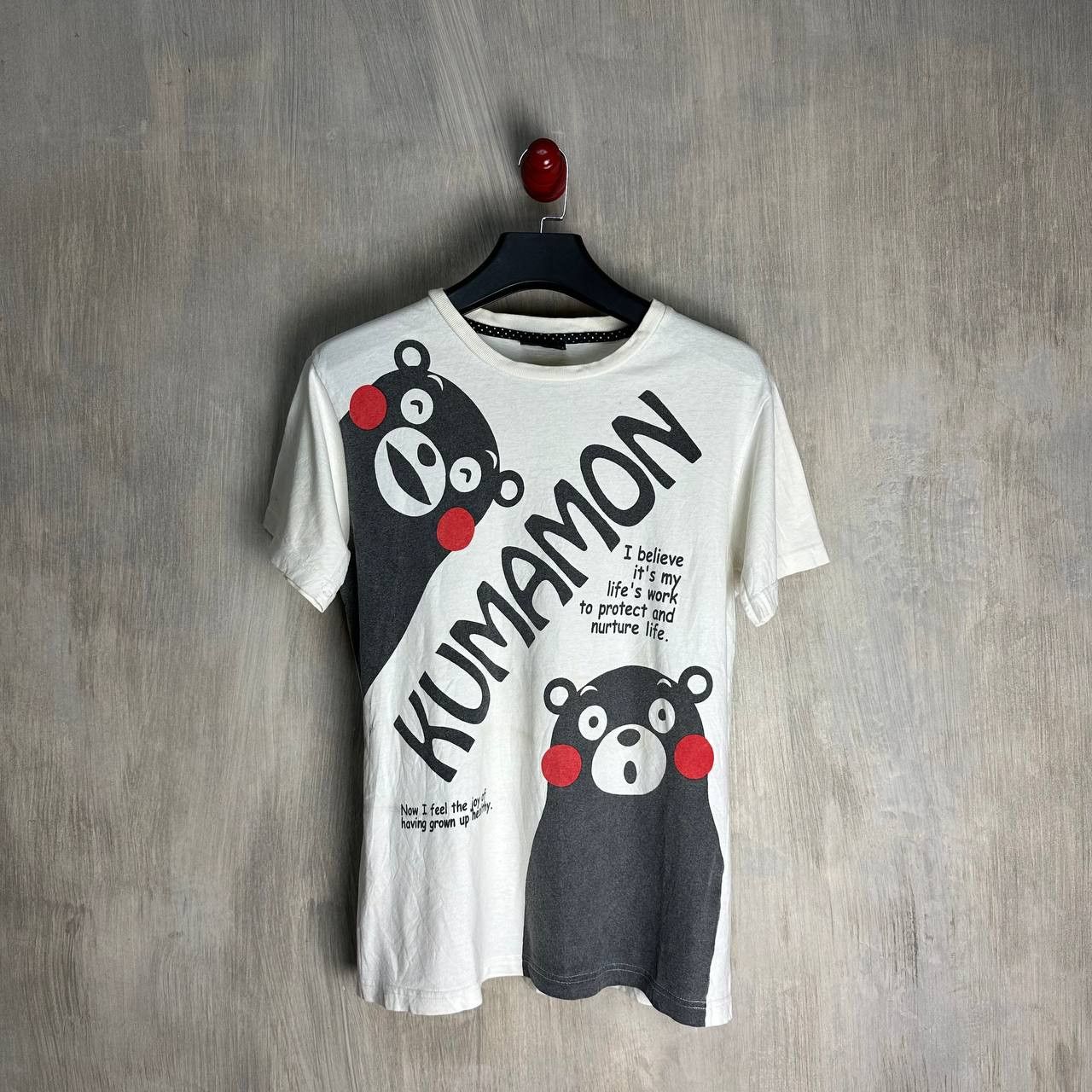 image of Anima Vintage Kumamon Cartoon Japan Anime T Shirt in White, Men's (Size Medium)