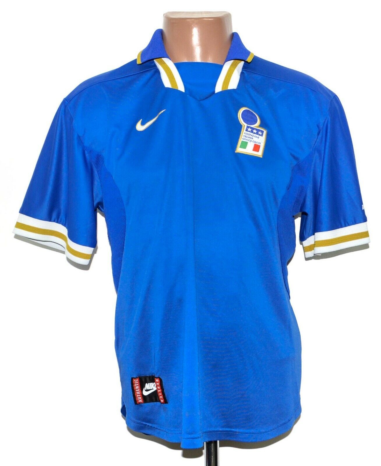 ITALY 1996/1997 HOME FOOTBALL SHIRT NIKE SIZE L ADULT