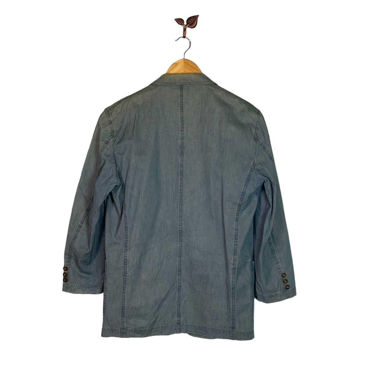 Burberry Burberrys Denim Blue Burberrys Buttons Coat Size US S / EU 44-46 / 1 - 13 Thumbnail
