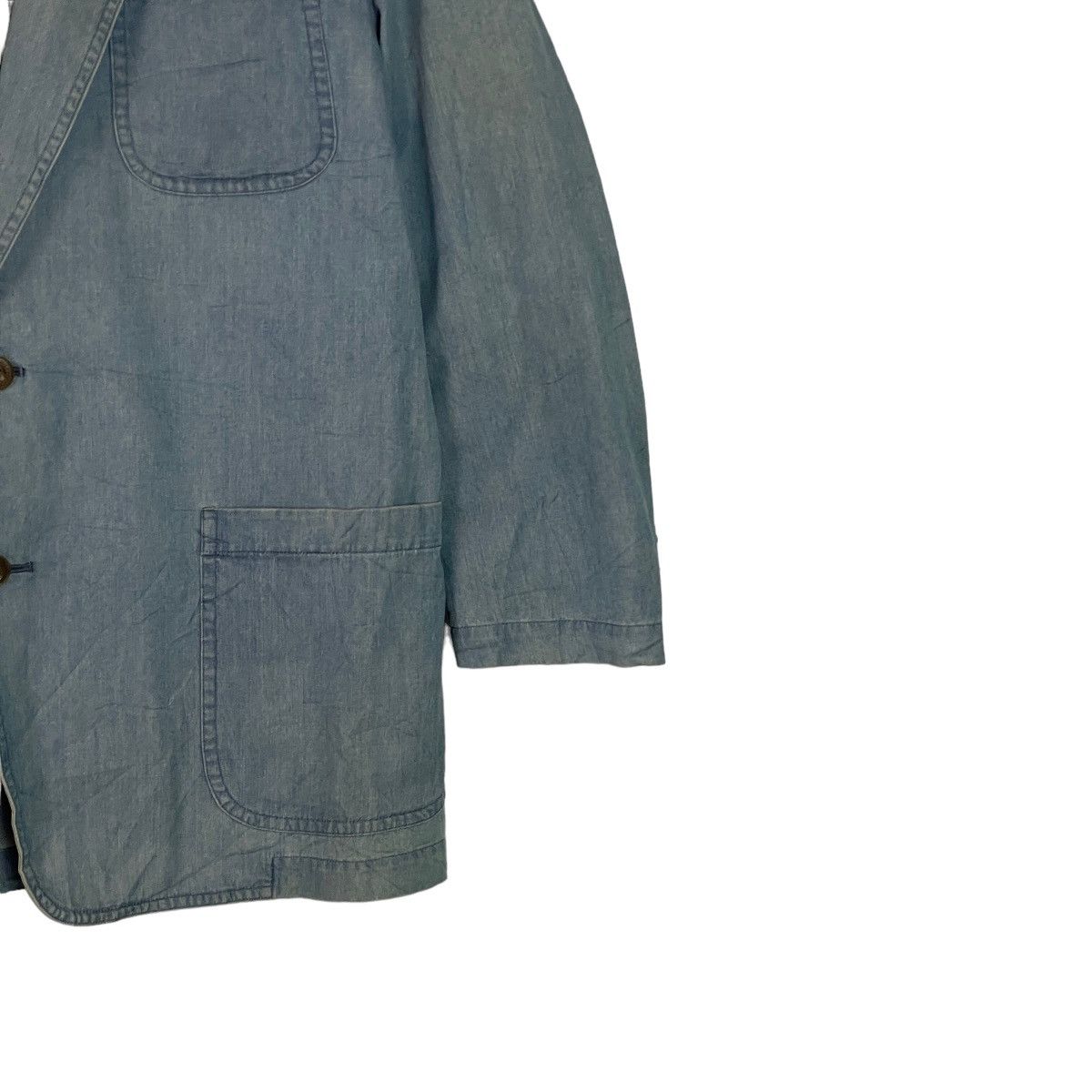 Burberry Burberrys Denim Blue Burberrys Buttons Coat Size US S / EU 44-46 / 1 - 5 Thumbnail