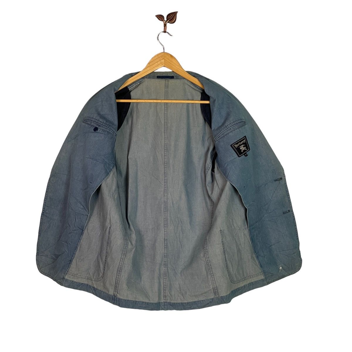 Burberry Burberrys Denim Blue Burberrys Buttons Coat Size US S / EU 44-46 / 1 - 14 Thumbnail