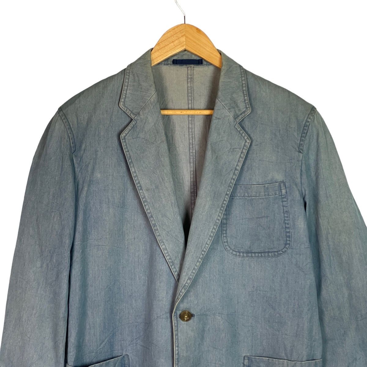 Burberry Burberrys Denim Blue Burberrys Buttons Coat Size US S / EU 44-46 / 1 - 3 Thumbnail