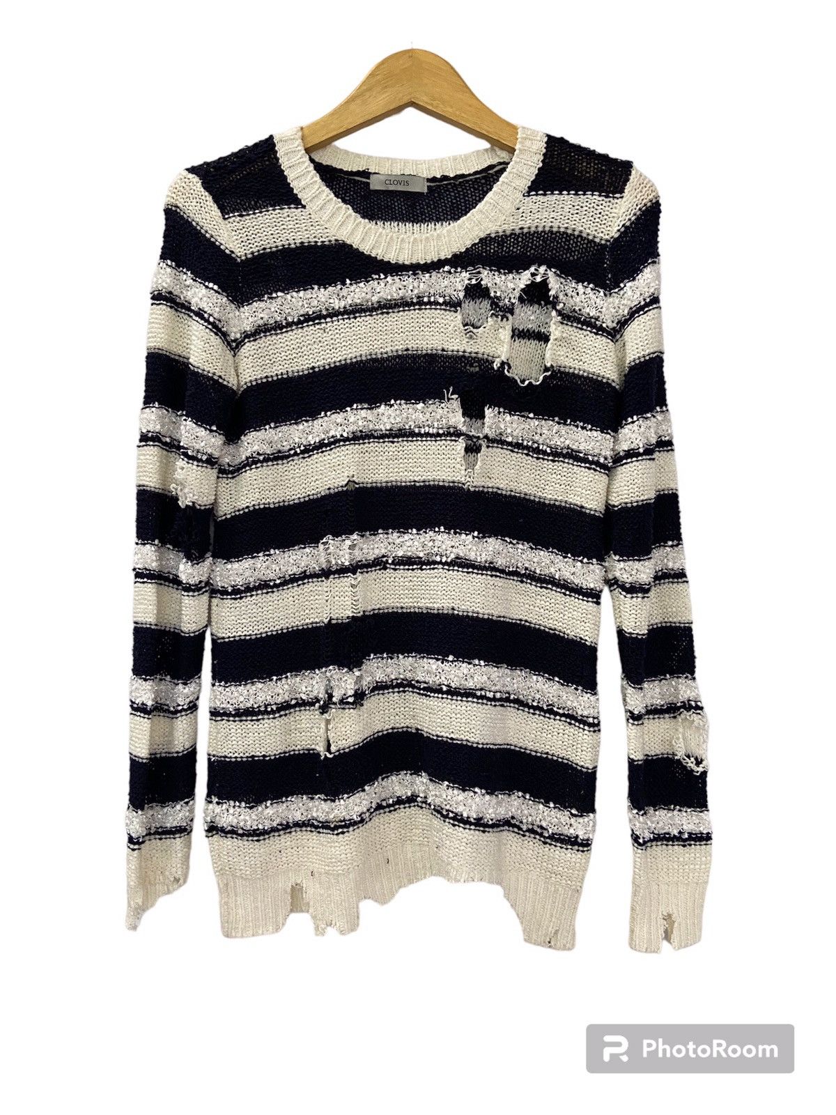 Japanese Brand CLOVIS DESTROYED KNIT LIKE YOHJI YAMAMOTO STYLE Size US L / EU 52-54 / 3 - 1 Thumbnail