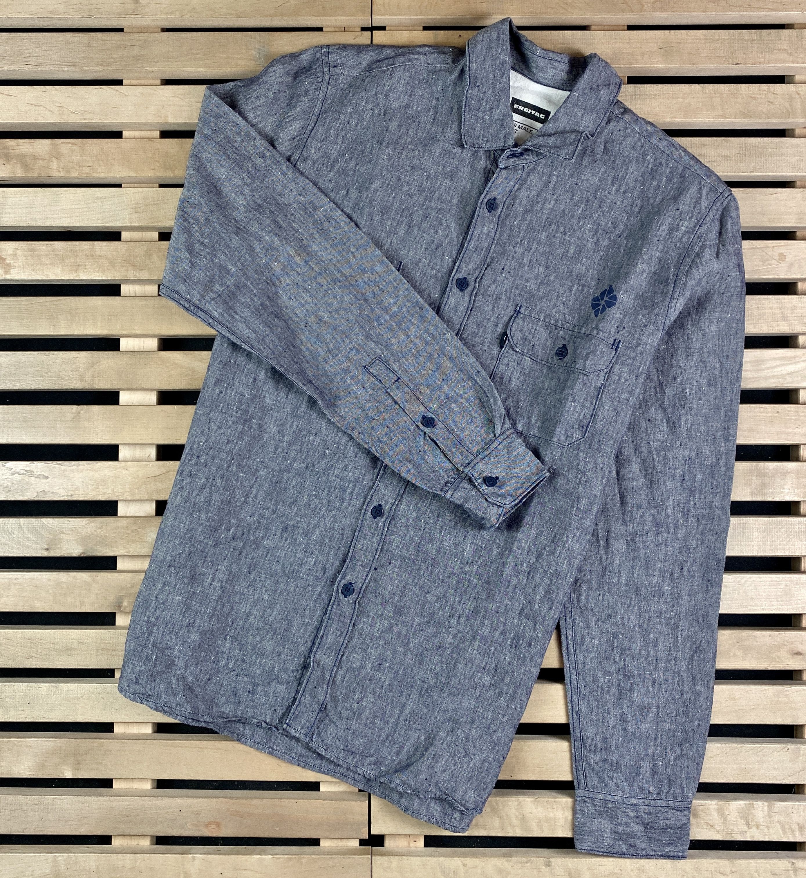 Freitag Mens True Hemp Shirt Long Sleeve Fteitag Size L Size US L / EU 52-54 / 3 - 1 Thumbnail
