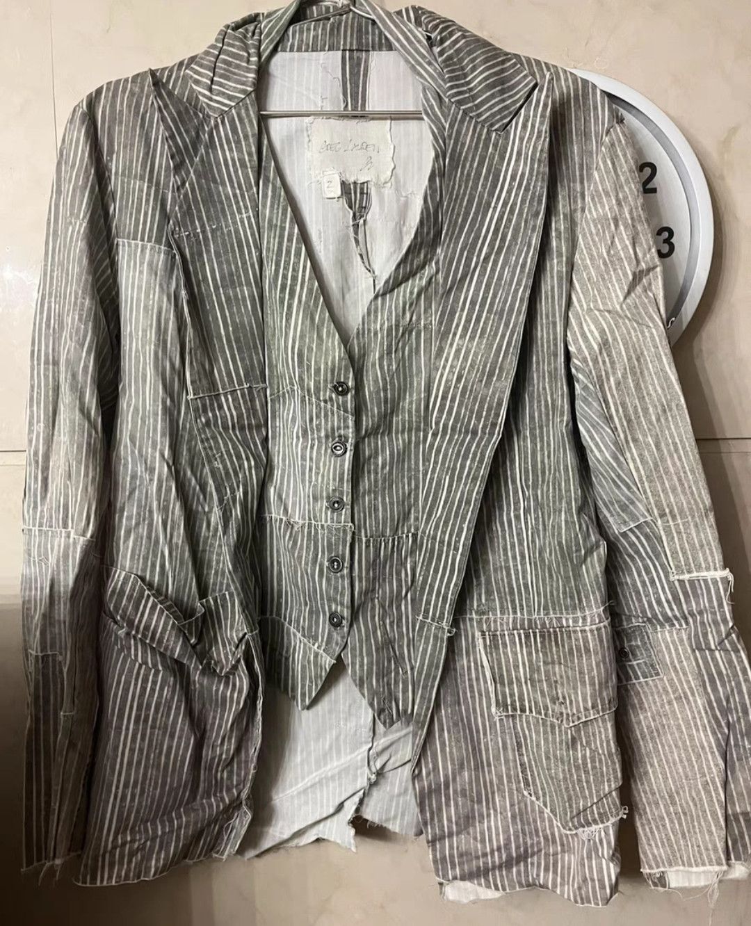 Greg Lauren Greg Lauren Fake two piece striped suit Size US M / EU 48-50 / 2 - 1 Thumbnail