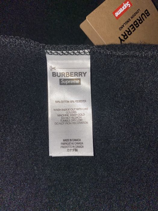 Supreme Supreme Burberry Box Logo Hooded Sweatshirt Black | Grailed