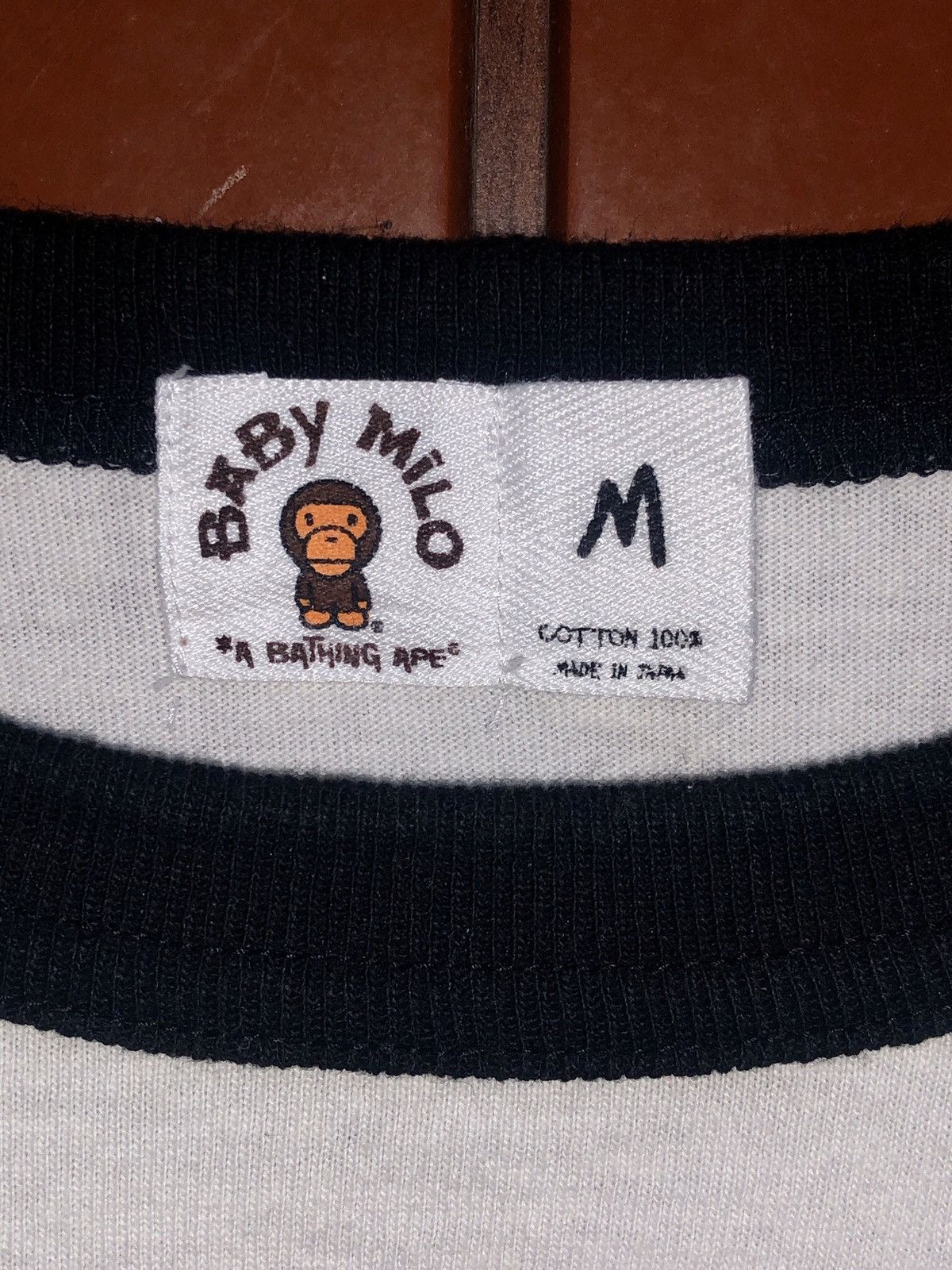 Bape 🔥RARE Baby Milo Ringer Longsleeve Tshirts Size US M / EU 48-50 / 2 - 2 Thumbnail