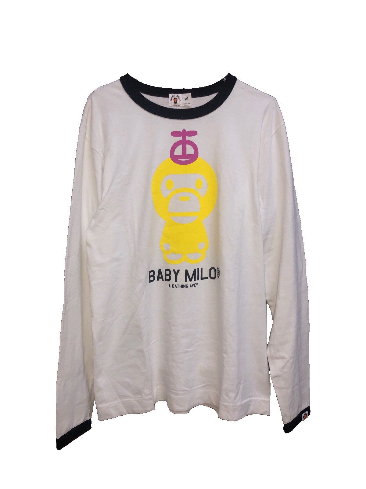 Bape 🔥RARE Baby Milo Ringer Longsleeve Tshirts Size US M / EU 48-50 / 2 - 1 Thumbnail