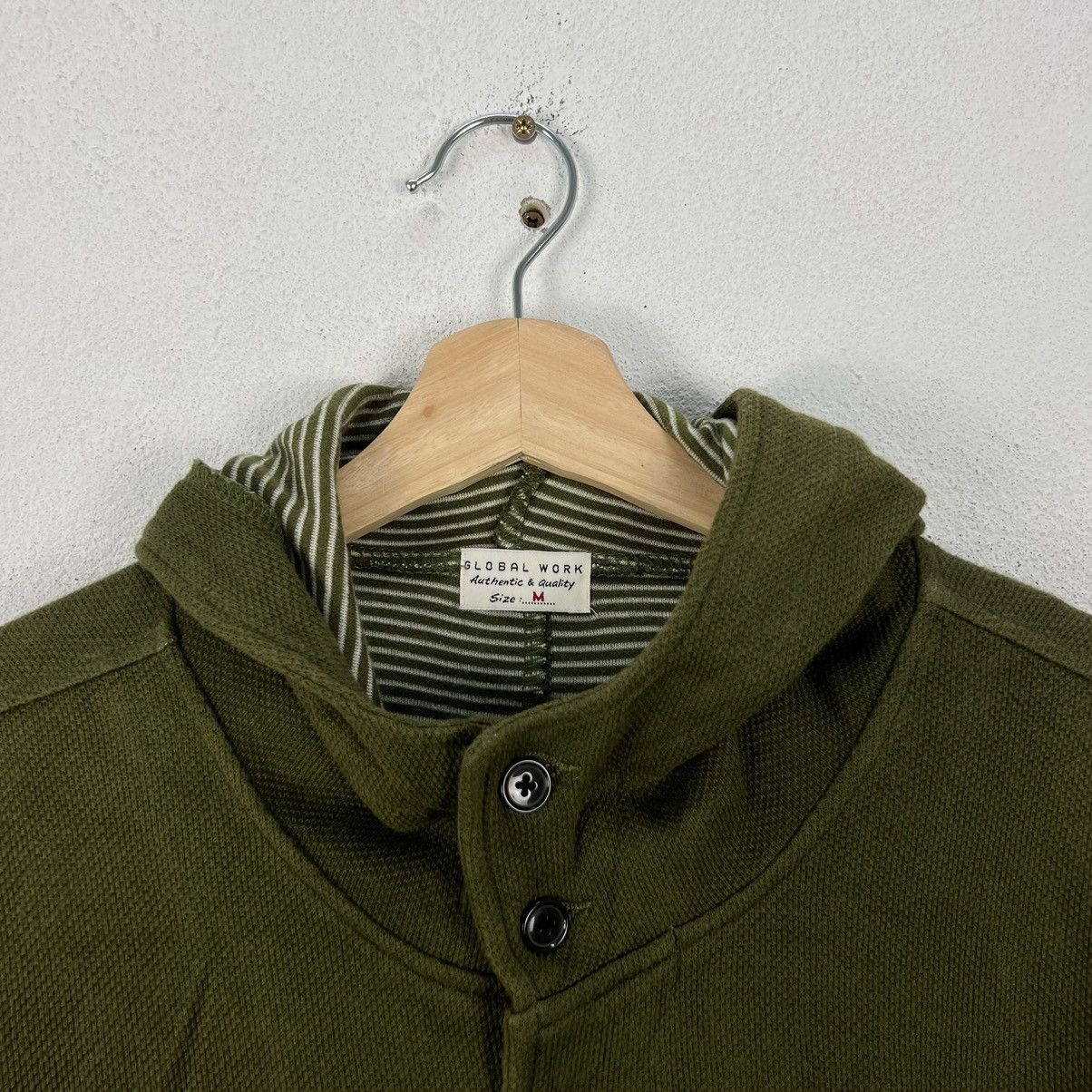 Japanese Brand VINTAGE GLOBAL WORK JAPAN HOODIE BUTTON JACKET Size US M / EU 48-50 / 2 - 5 Thumbnail