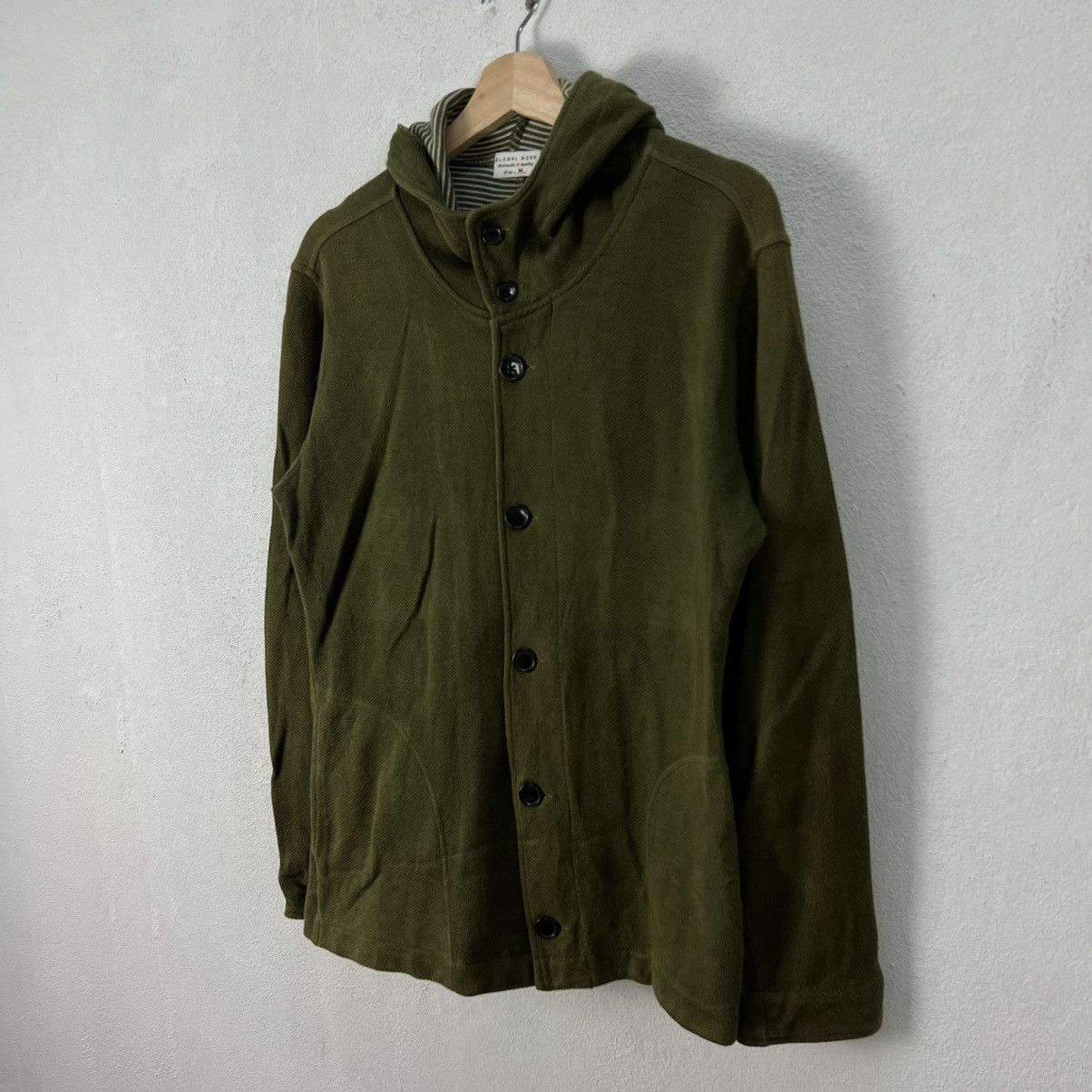 Japanese Brand VINTAGE GLOBAL WORK JAPAN HOODIE BUTTON JACKET Size US M / EU 48-50 / 2 - 2 Thumbnail