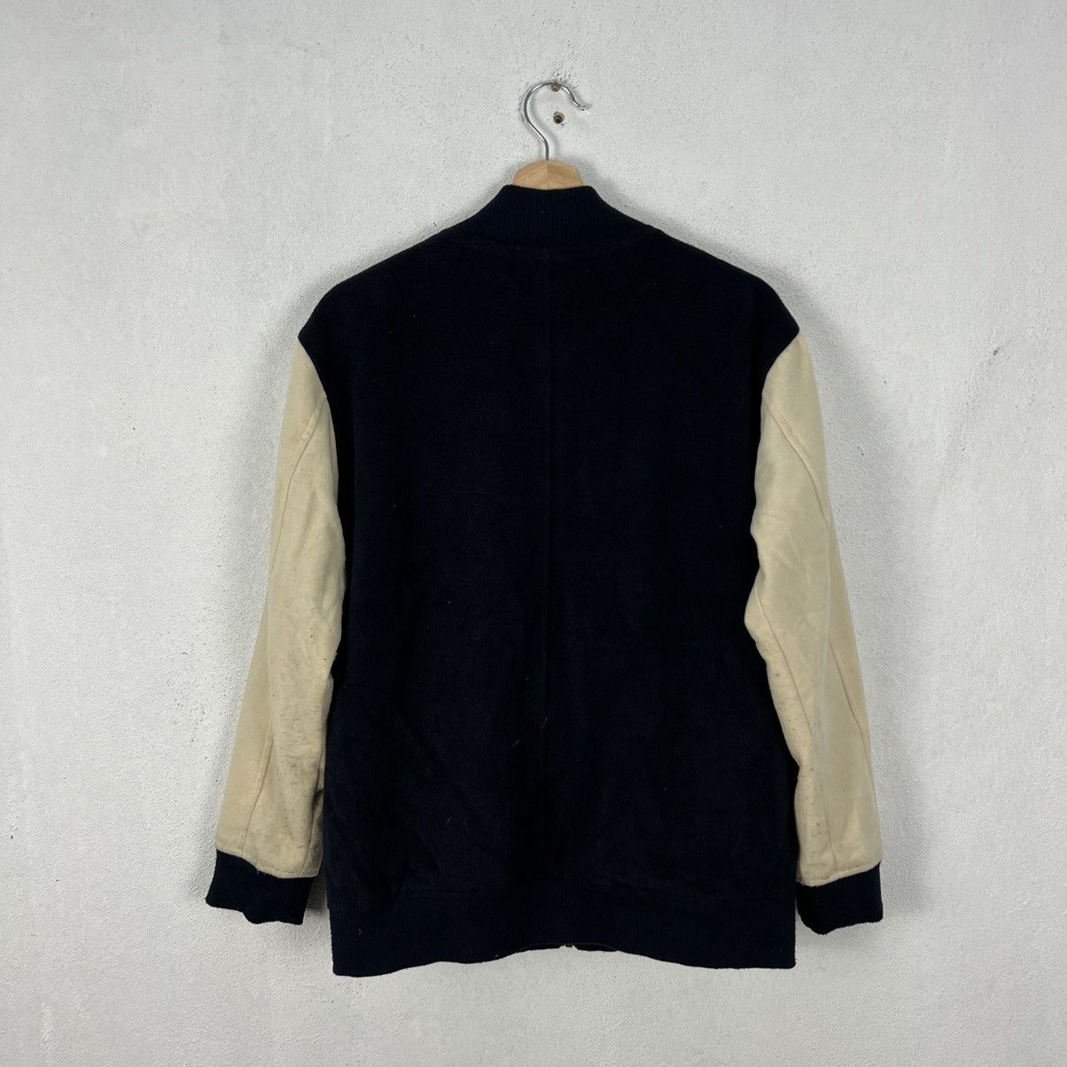 Japanese Brand VINTAGE VARSITY JACKET OLIVE DES OLIVE BIG LOGO Size US M / EU 48-50 / 2 - 7 Thumbnail
