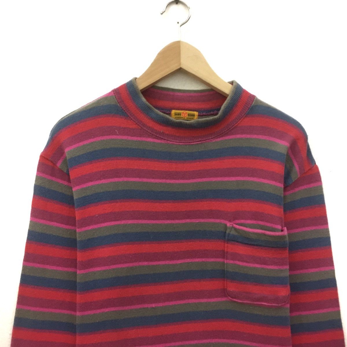Japanese Brand Vintage Sweatshirt CrewNeck Multicolour Stripes Design Size US M / EU 48-50 / 2 - 2 Thumbnail