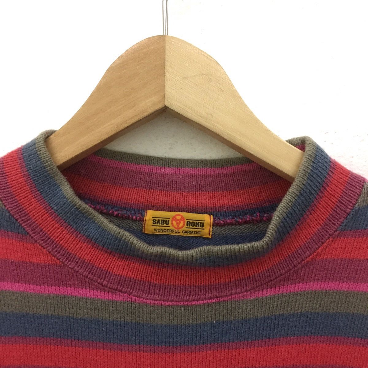 Japanese Brand Vintage Sweatshirt CrewNeck Multicolour Stripes Design Size US M / EU 48-50 / 2 - 4 Thumbnail