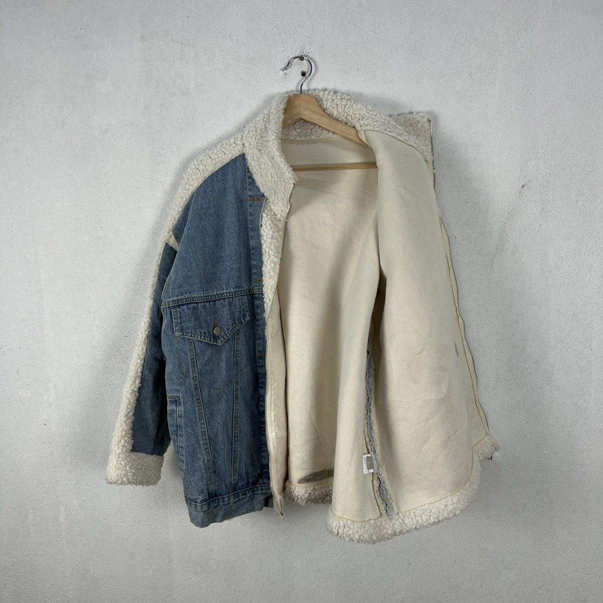 Japanese Brand RARE NANG9 DENIM PLUS FLEECE B3 STYLE JACKET Size US L / EU 52-54 / 3 - 11 Thumbnail