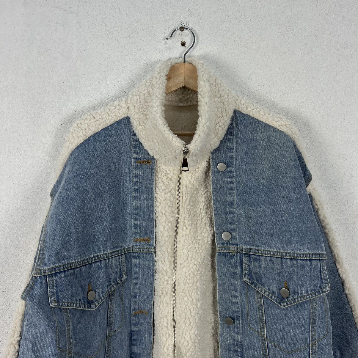 Japanese Brand RARE NANG9 DENIM PLUS FLEECE B3 STYLE JACKET Size US L / EU 52-54 / 3 - 3 Thumbnail