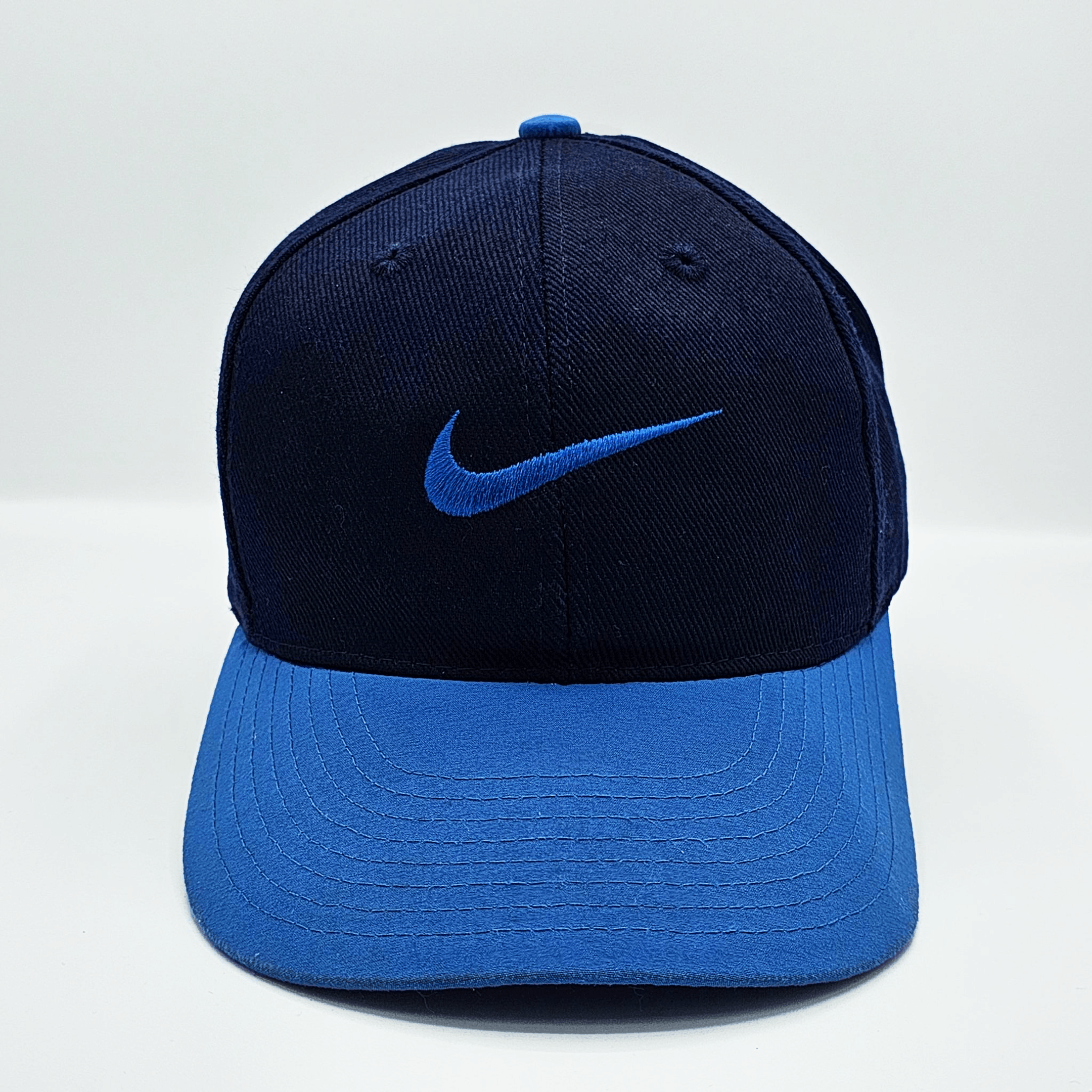 Nike × Vintage Nike Vintage 90s Blue Snapback Hat Size ONE SIZE - 1 Thumbnail