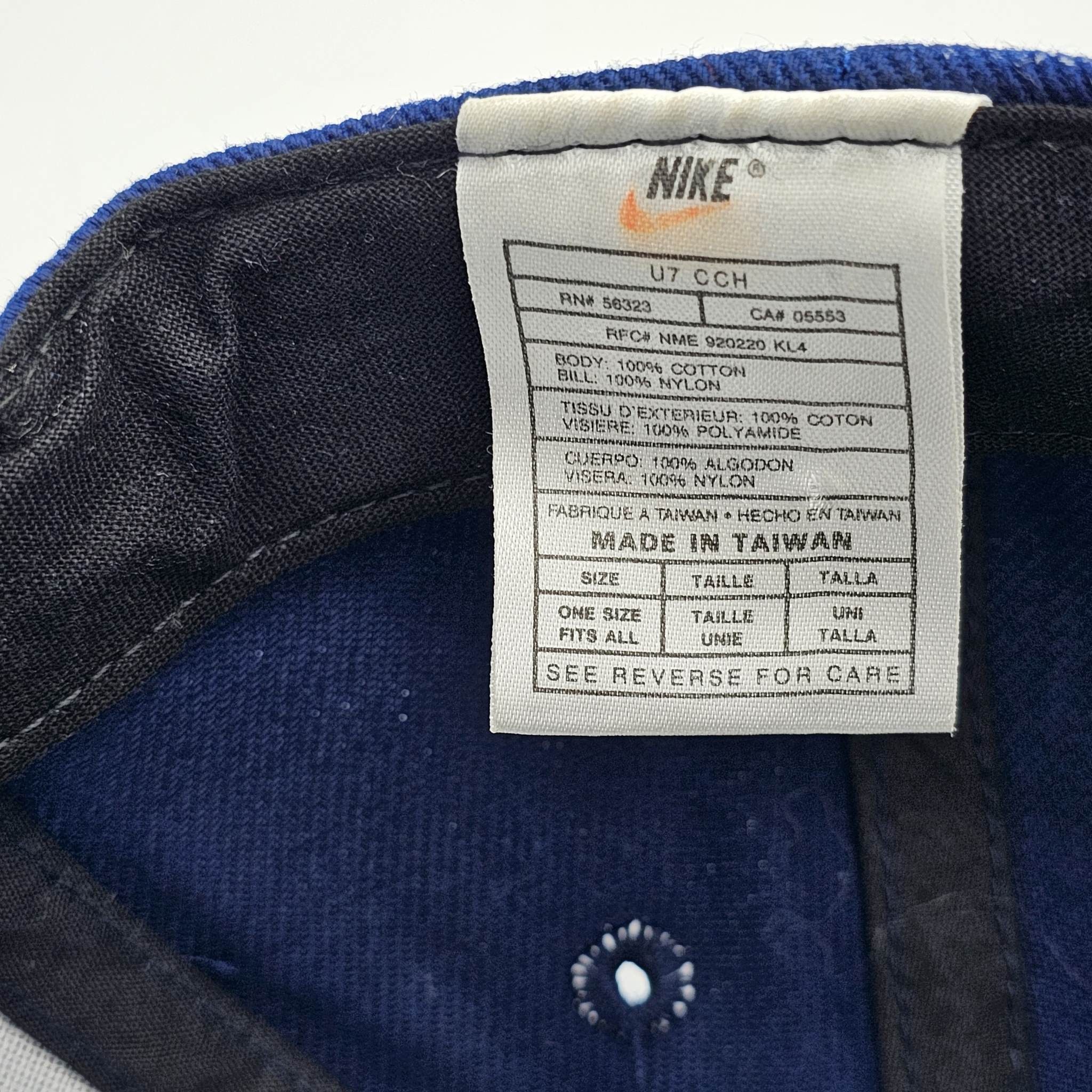 Nike × Vintage Nike Vintage 90s Blue Snapback Hat Size ONE SIZE - 6 Thumbnail