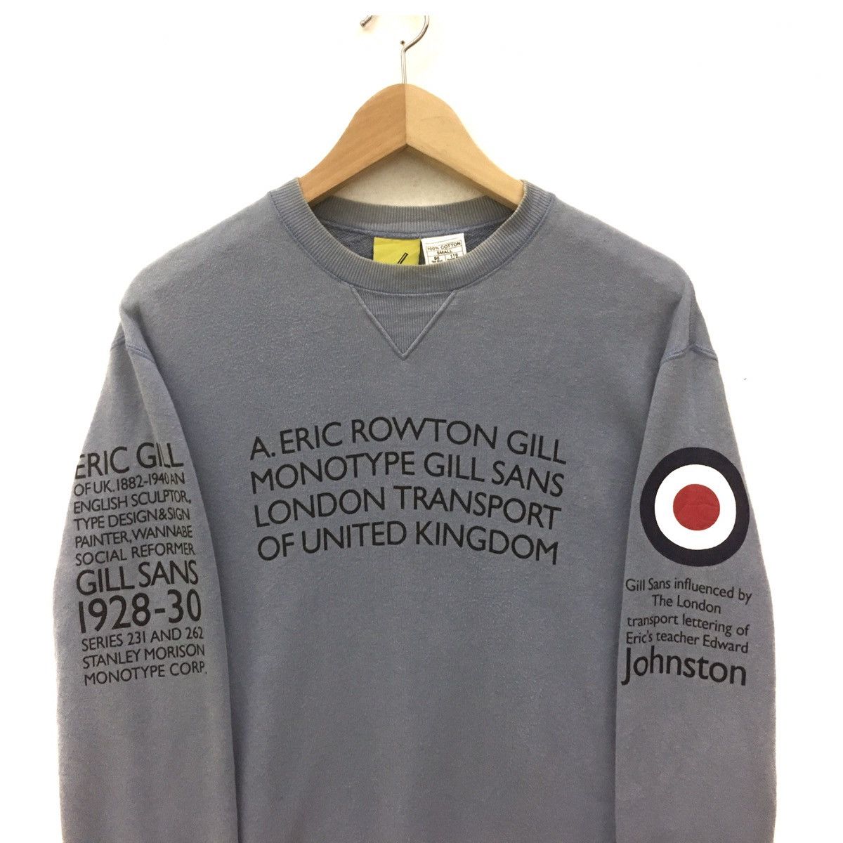 Japanese Brand × Loopwheeler × Vintage Vintage LOOPWHEELER Sweatshirt Crew Arthur Eric Rowton Gill Size US S / EU 44-46 / 1 - 1 Thumbnail