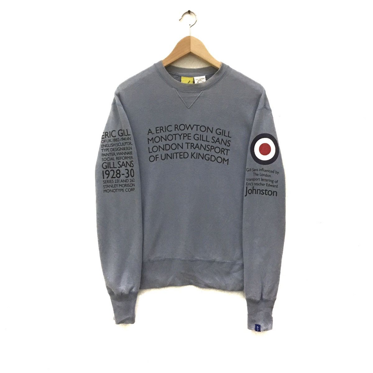Japanese Brand × Loopwheeler × Vintage Vintage LOOPWHEELER Sweatshirt Crew Arthur Eric Rowton Gill Size US S / EU 44-46 / 1 - 2 Thumbnail