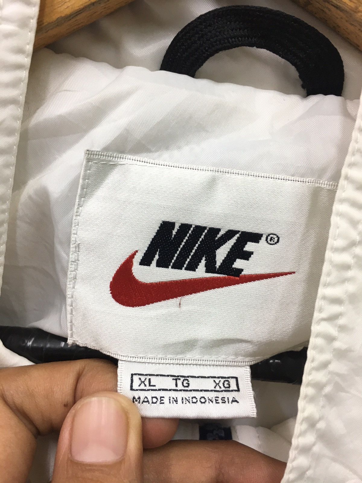 Nike × Vintage Vintage 90s Nike big logo Spellout jacket Size US XL / EU 56 / 4 - 10 Thumbnail