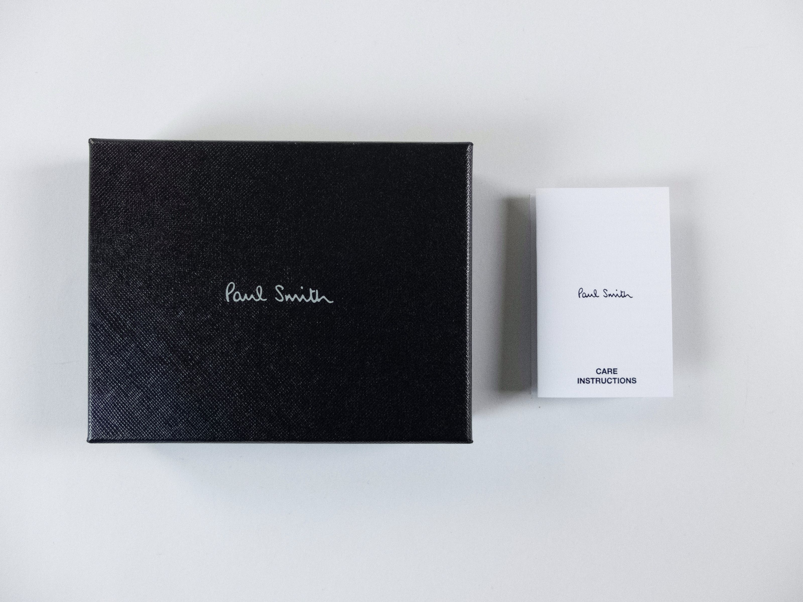 Paul Smith PAUL SMITH blue stripe detail glossy leather bifold wallet Size ONE SIZE - 8 Thumbnail