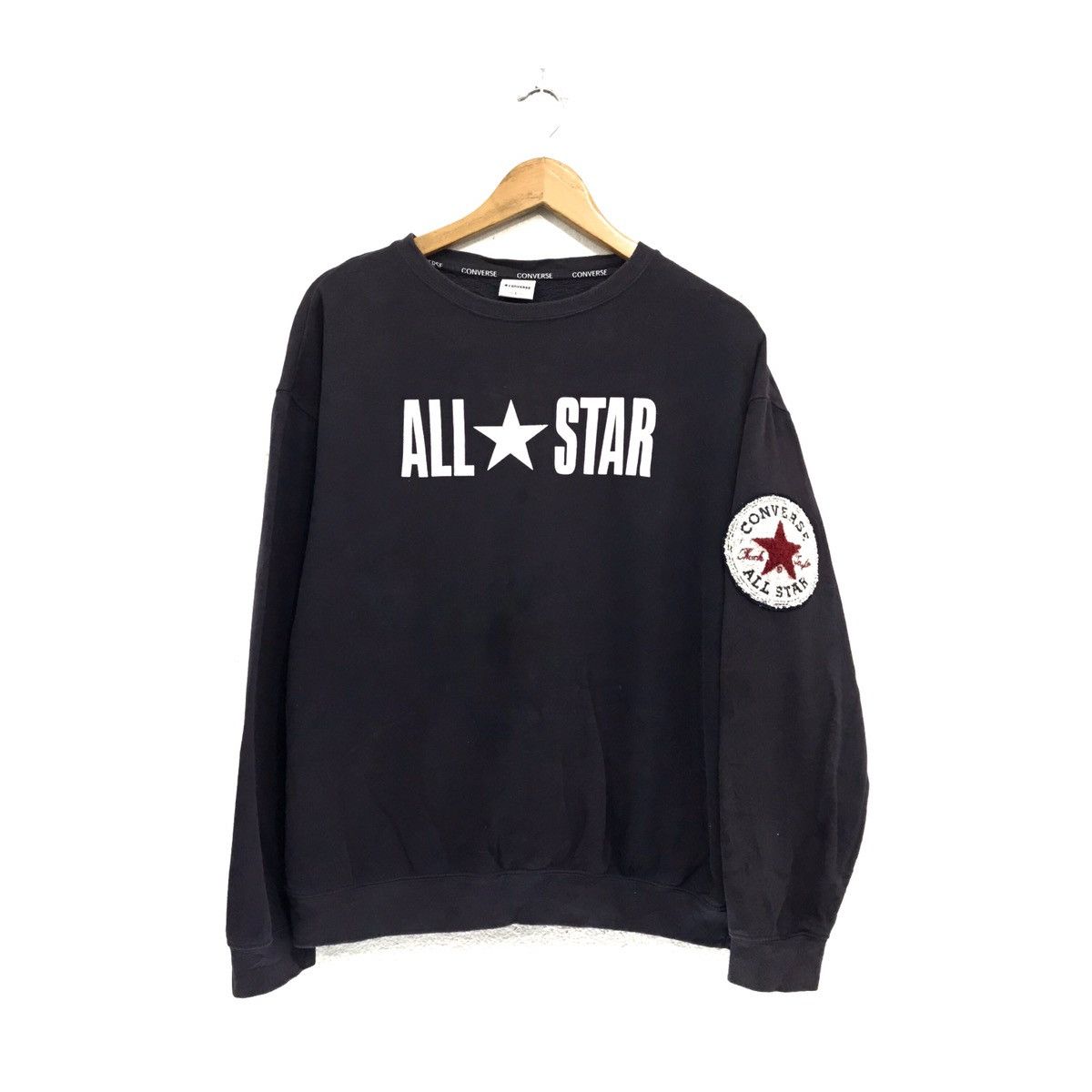 Converse × Vintage Vintage Converse All Star Sweatshirt Biglogo Embroidery Size US M / EU 48-50 / 2 - 1 Thumbnail