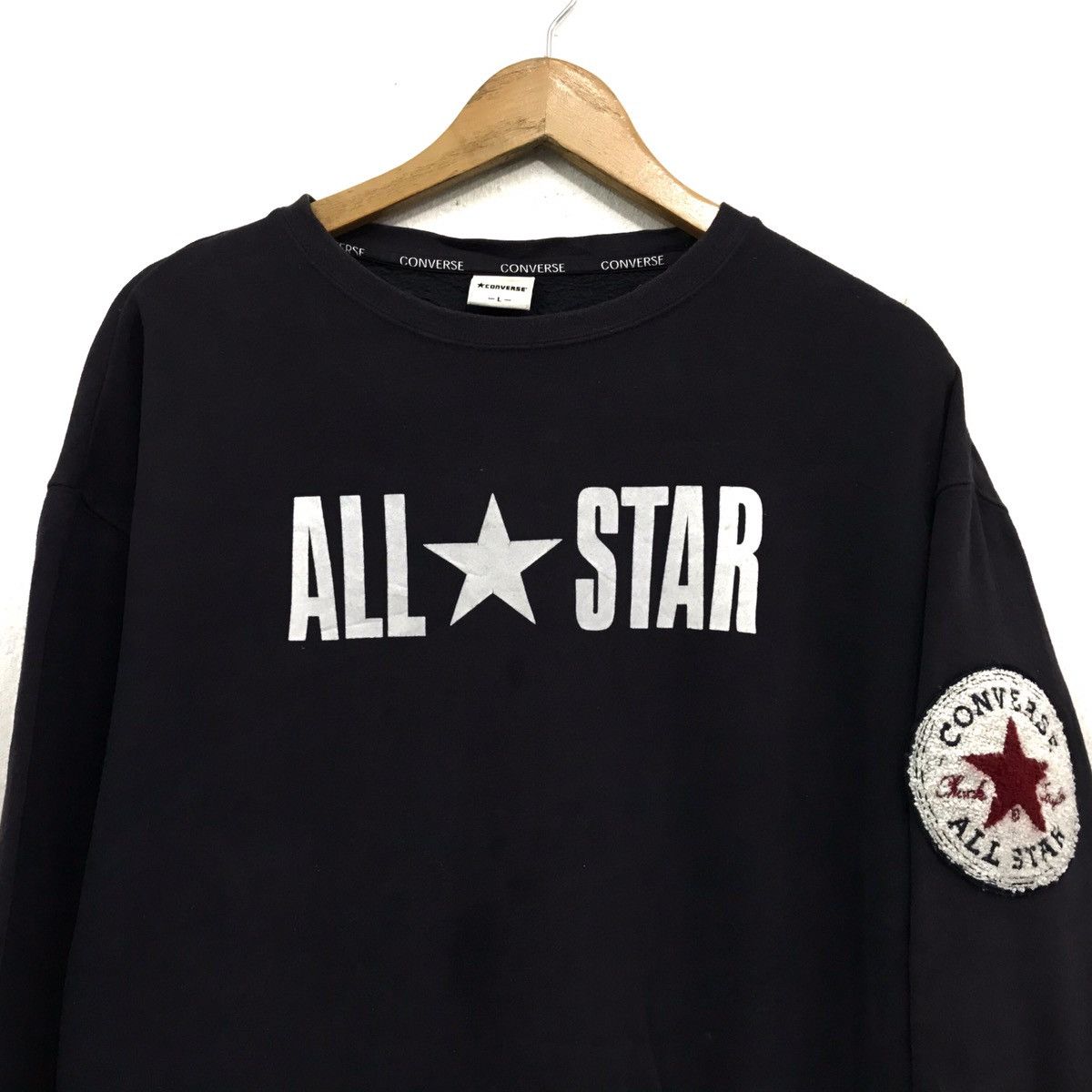 Converse × Vintage Vintage Converse All Star Sweatshirt Biglogo Embroidery Size US M / EU 48-50 / 2 - 2 Thumbnail